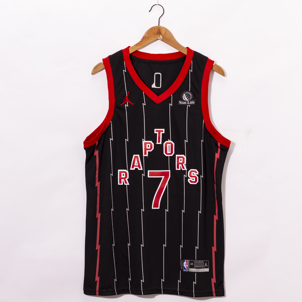 Men Toronto Raptors 7 Lowry Black Game NBA Jerseys